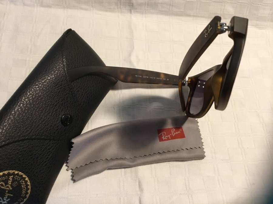 Ray Ban solglasögon Justin 4165 Grå gradal Havanna 54-16  Äkta Nya