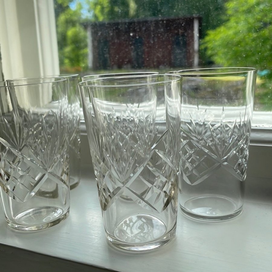 Orrefors Helga formgivare Fritz Kallenberg- selter vatten whisky glas