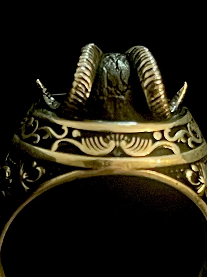 silverring i äkta silver Devil skalle ring  fina detaljer stämplat 925