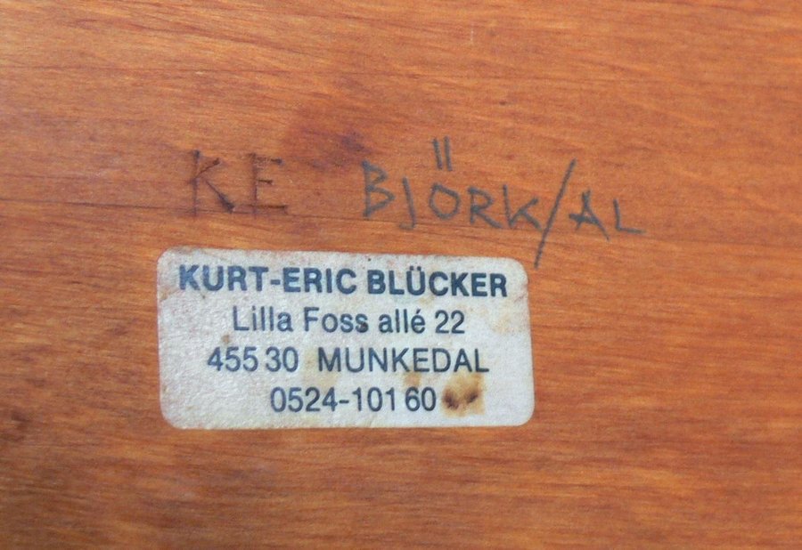 Kurt-Eric Blücker design stor brödburk svepask signerad 70-tal retro