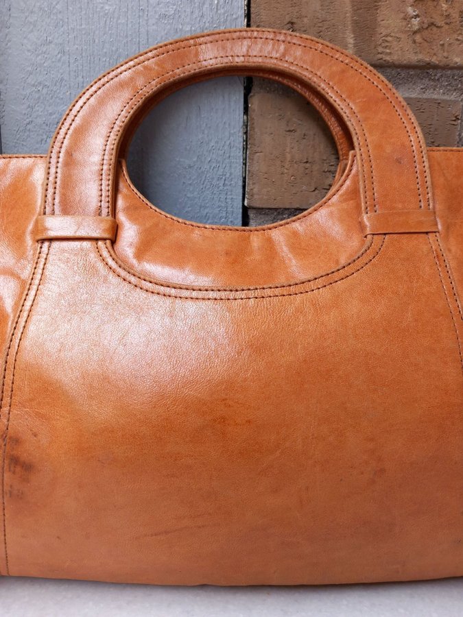 Handväska i mjukt läder retro