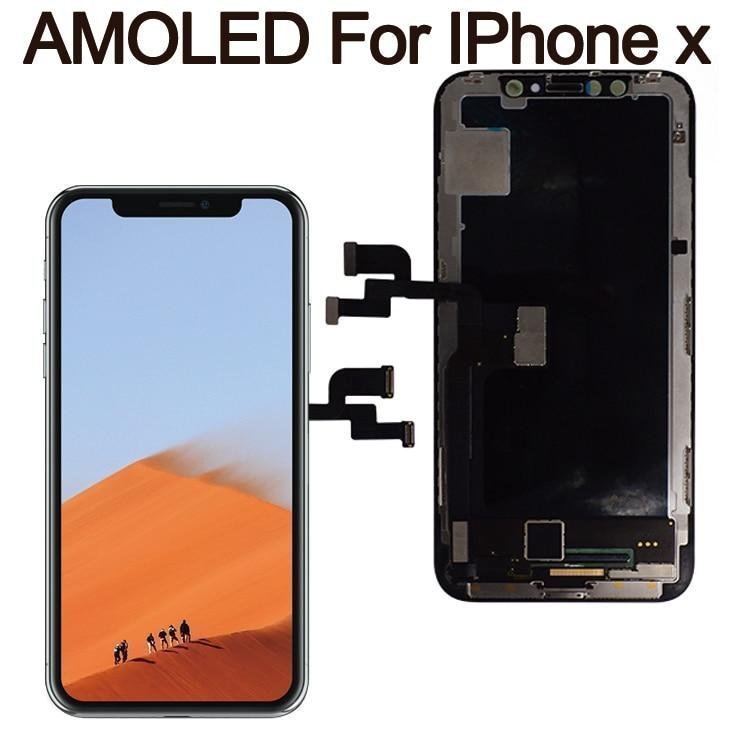 iPhone x Skärm LCD Display Komplett IN CELL - SVART plus vatten tejp