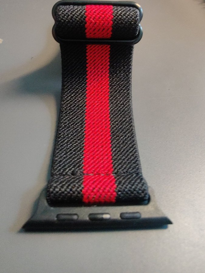 Svart-Rött Apple Watch armband 42/44/45/49 mm