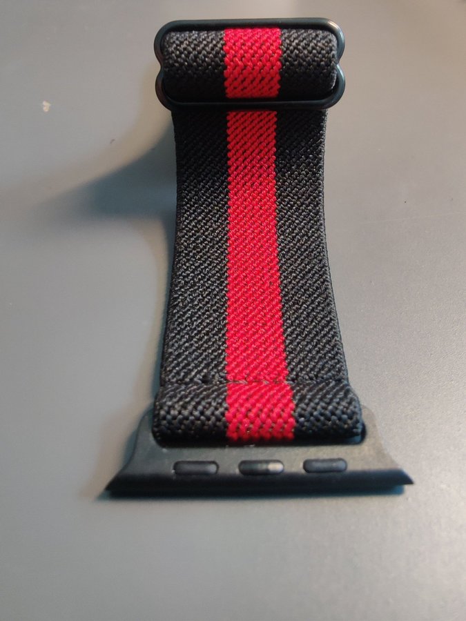 Svart-Rött Apple Watch armband 42/44/45/49 mm