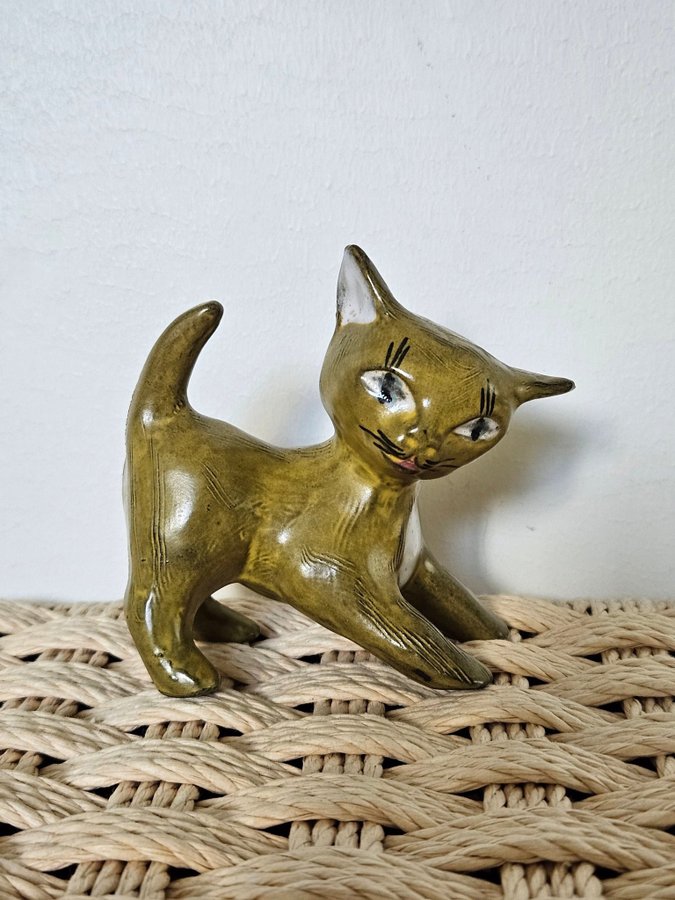 Upsala Ekeby Figurin Katt Dorothy Clough