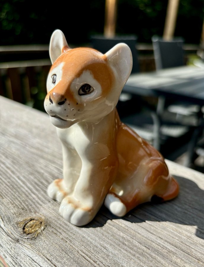 Figurin Lomosonov Lejonunge Lejon Figure Lion Stämplad USSR