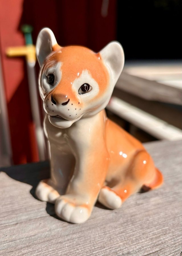 Figurin Lomosonov Lejonunge Lejon Figure Lion Stämplad USSR