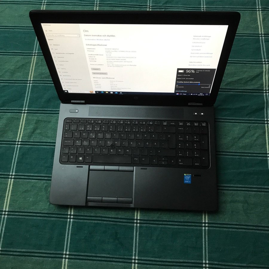 Fin HP ZBbook 15 G2 Workstation Laptop bärbar dator - fullt fungerande