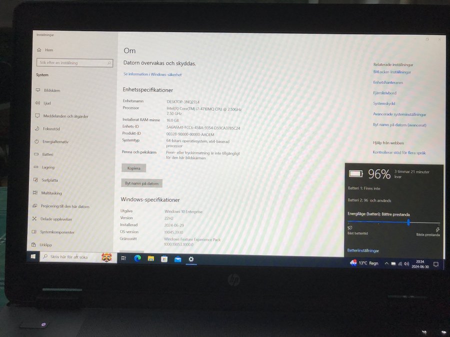 Fin HP ZBbook 15 G2 Workstation Laptop bärbar dator - fullt fungerande