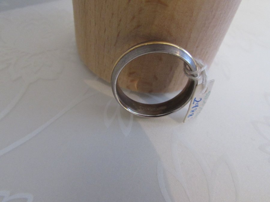 Ny ring 20 mm äkta silver + 18K guld FU Fleming Uziel VOGUE Helsingborg tags