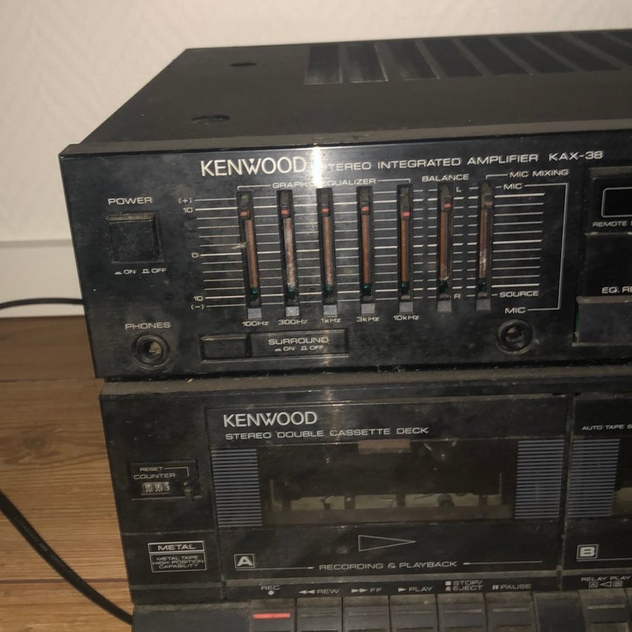 Kenwood Stereo integrated amplifier kax -38 kenwood stereo Double cassette deck