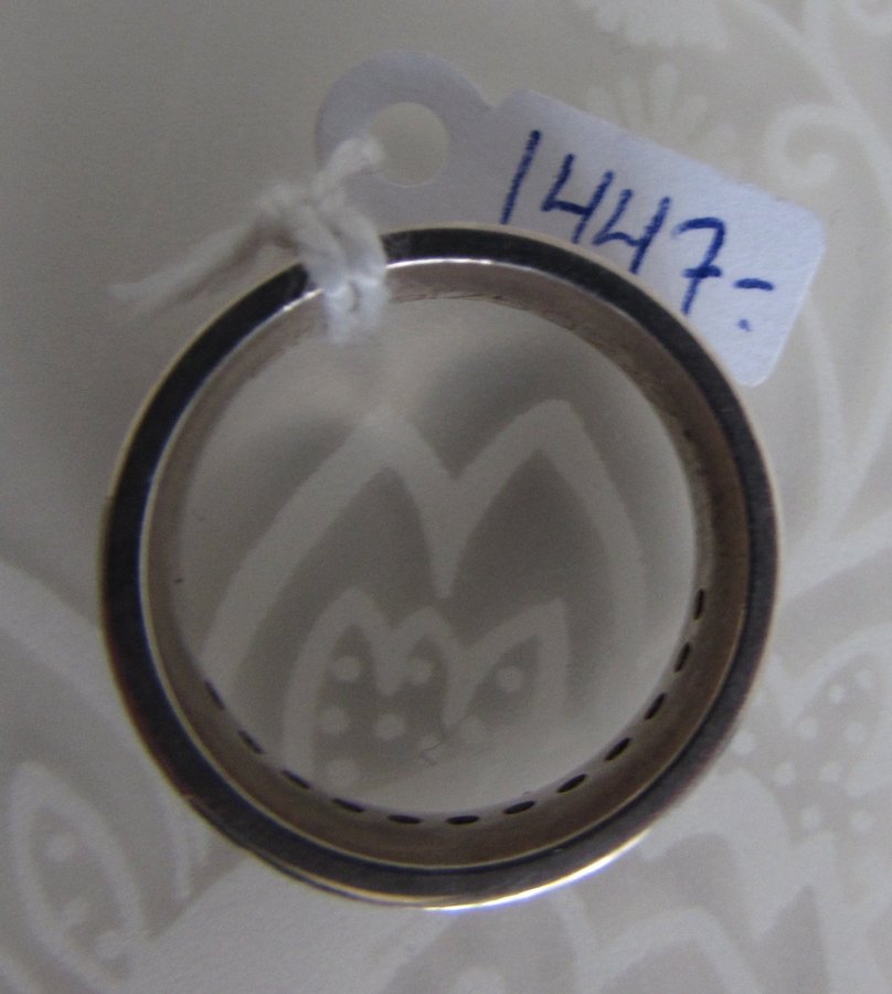 Ny ring 17 mm Schalins silverring Cubik zirkonia äkta silver bling tags