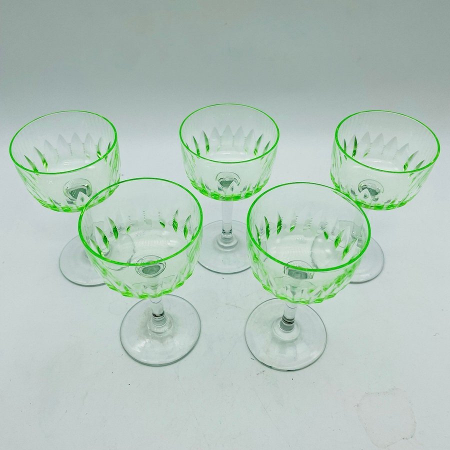 Glas 5 Ulle gröna glas tidigt 1900-tal