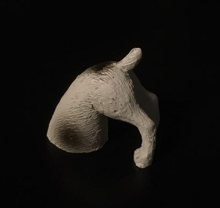 Grävande Fox Terrier hund miniatyr dockskåp dockhus 1:12 eller Lundby