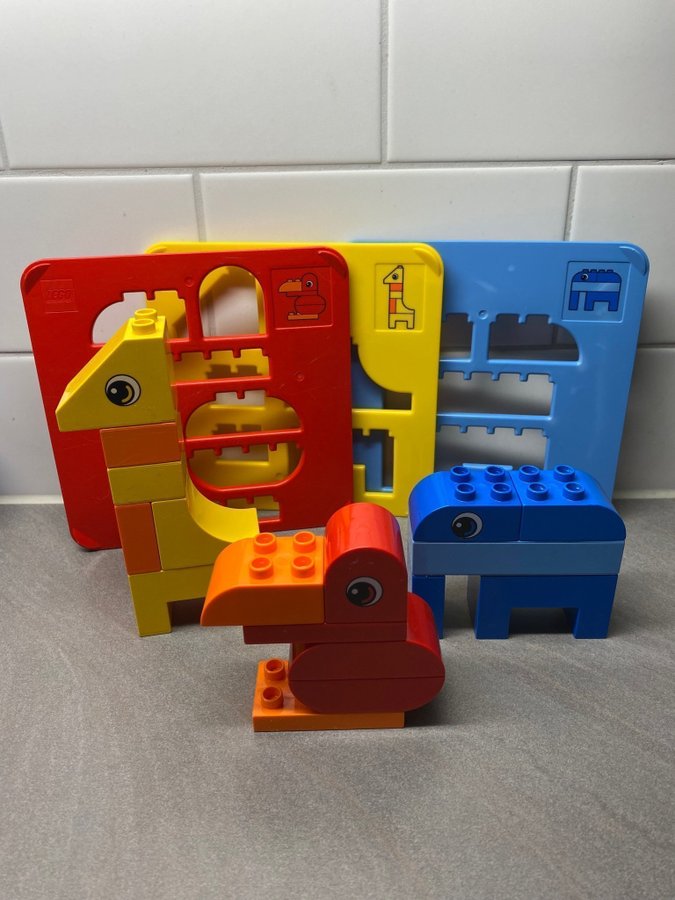 Lego Duplo mallar att bygga fågel elefant o Giraff