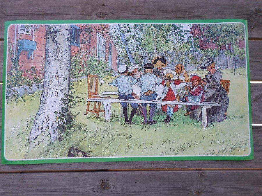 CARL LARSSON ÄLDRE PAPPERSBONAD FRUKOSTMÖTE UNDER BJÖRKEN