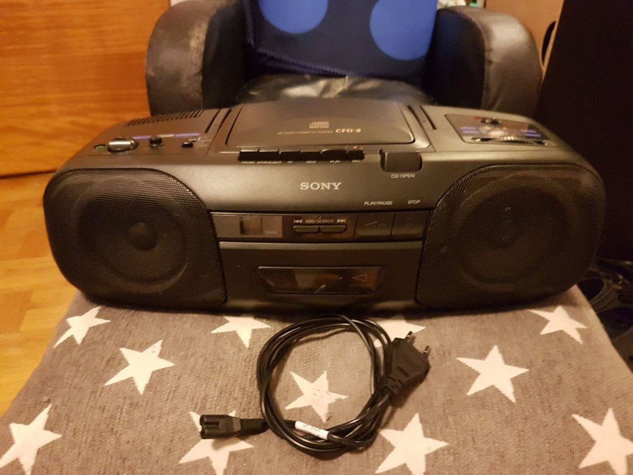 Sony Stor pampig Stereokassettradio med cd