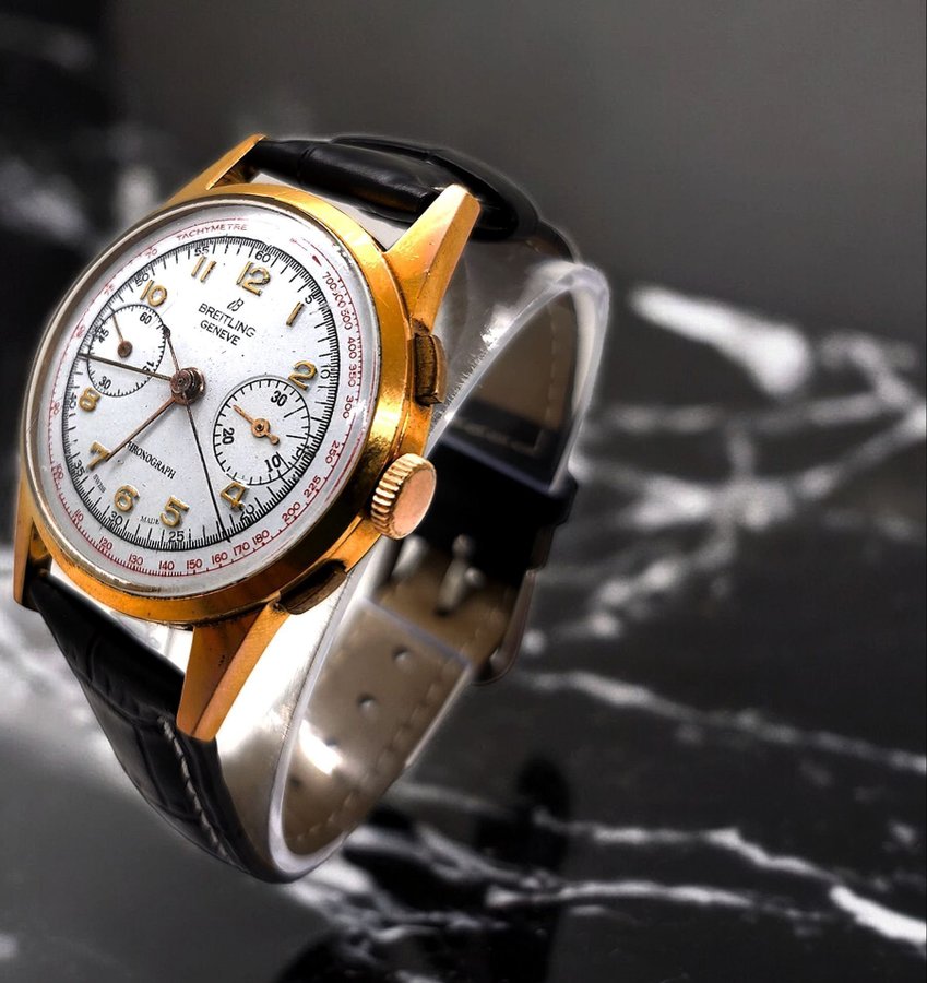 Exklusiv Breitling Genève Telemether Chronograph Venus från 50talet – En Tidl