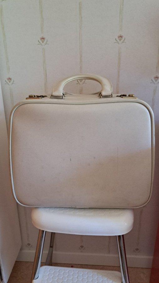 Beauty Box från 1960-talet retro vintage beige fint skick väska handväska