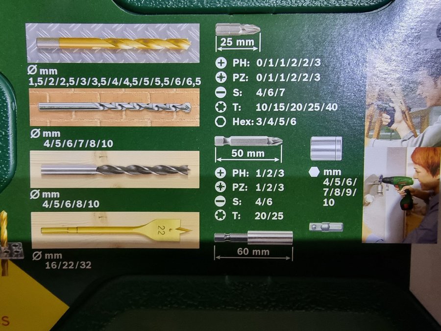 Helt ny BOSCH borr- och bitssats med hylsor totalt 70 olika delar