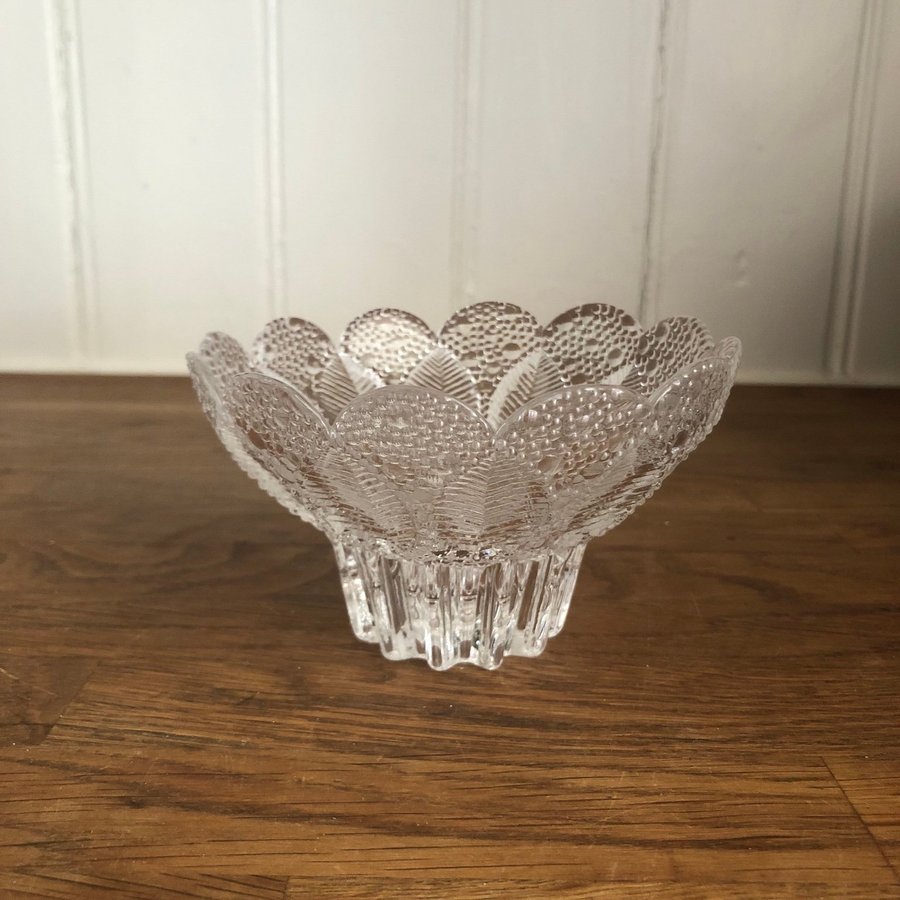 Lausitzer Medea DDR Germany kristallskål Vintage Glasskål