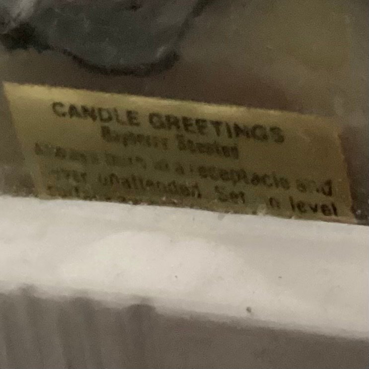 Tomte Ljus i stearin Oöppnad förpackning Amerikansk Candle Greetings 70-80-tal