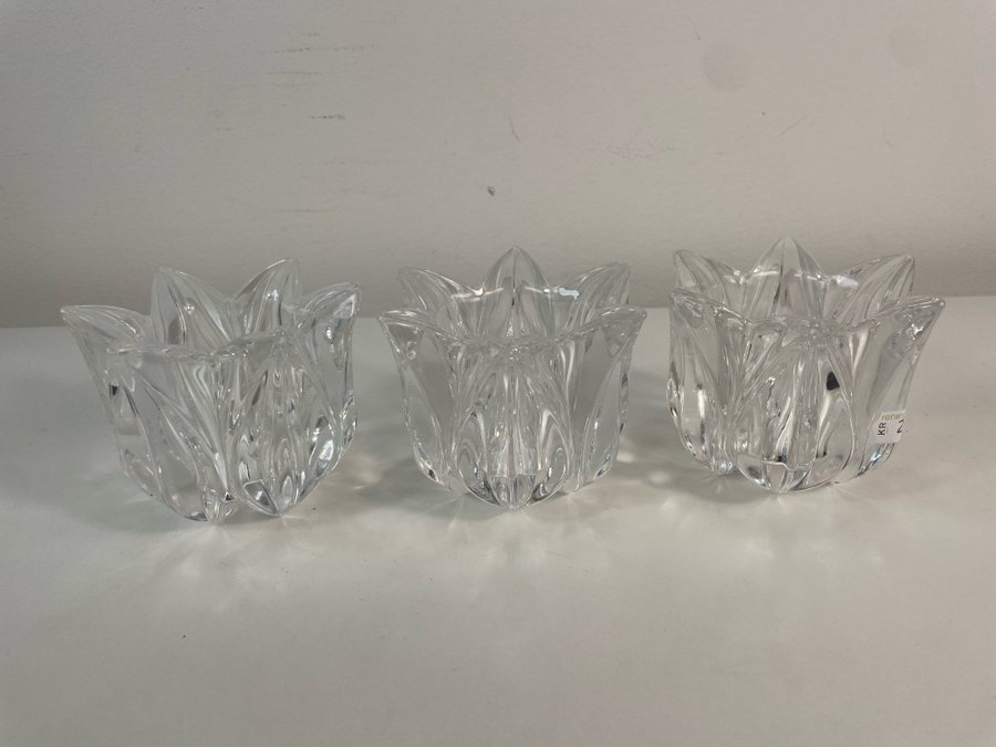 VINTAGE KOSTA BODA | LJUSLYKTOR | GLAS | CRYSTAL ROSE | 80-tal