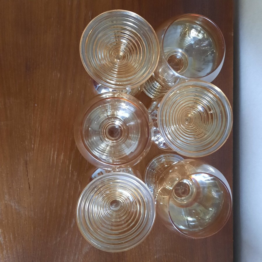 Remmare 6 stycken Vintage massiva kristall glas