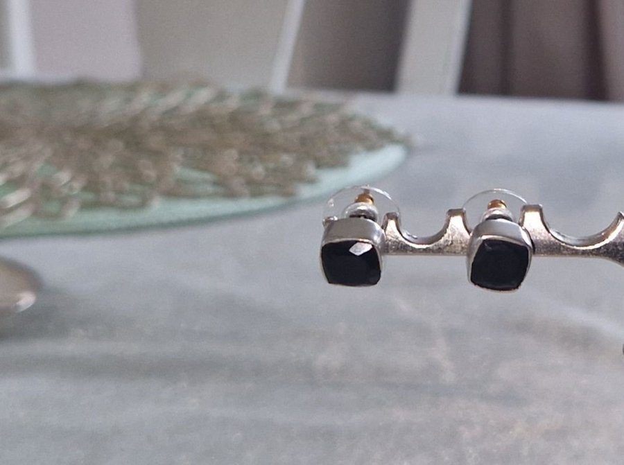 Silverörhängen 925 silver örhängen studs onyx