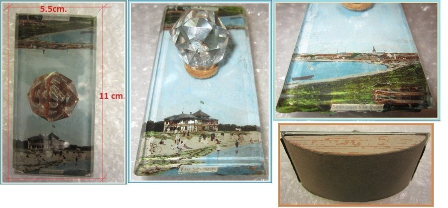 Vintage Ink dryer with crystal glass and holder-Photo of:Ystad Saltsjöbaden