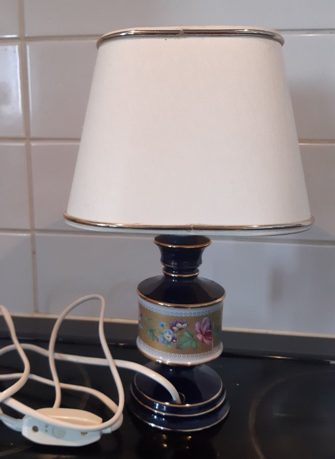 Vintage lampa bordslampa H30 B20 cm