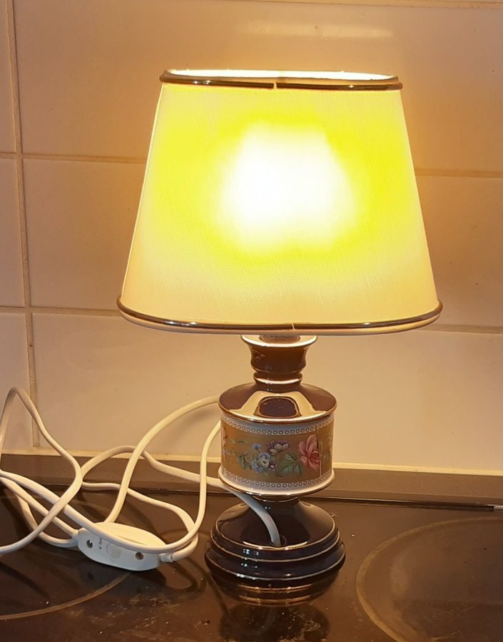 Vintage lampa bordslampa H30 B20 cm