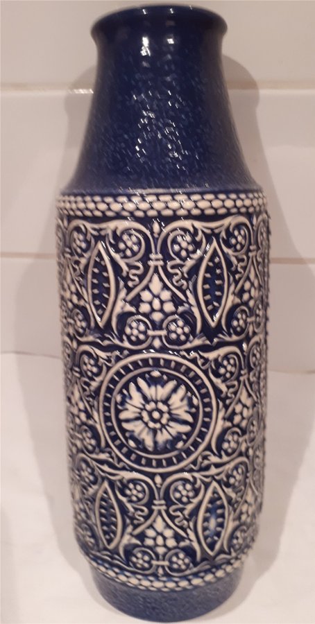 Marzi  Remy Pottery Blue Germany Tysk keramik porslin vas