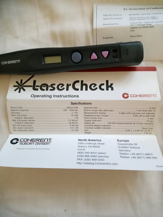 Coherent® LaserCheck™ 1098293