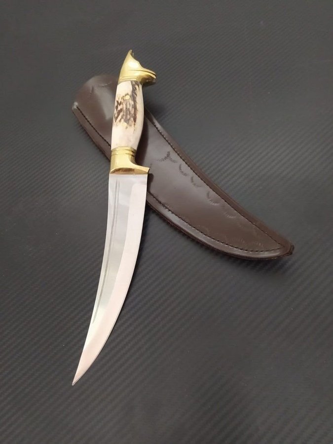 Deer Antler Hunting Knife  Stag Horn Knife  Handmade Custom Knife 