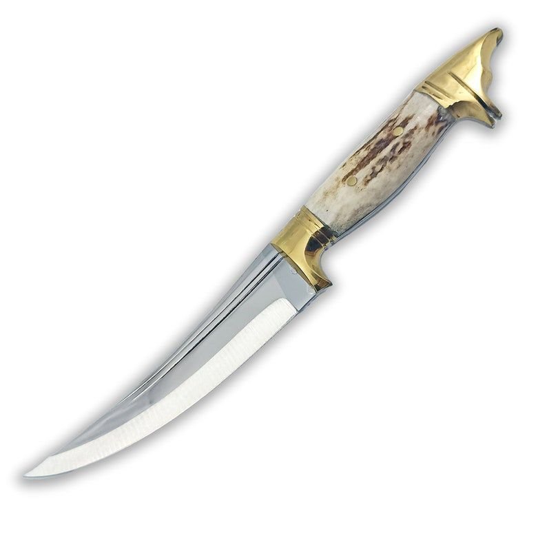 Deer Antler Hunting Knife  Stag Horn Knife  Handmade Custom Knife 