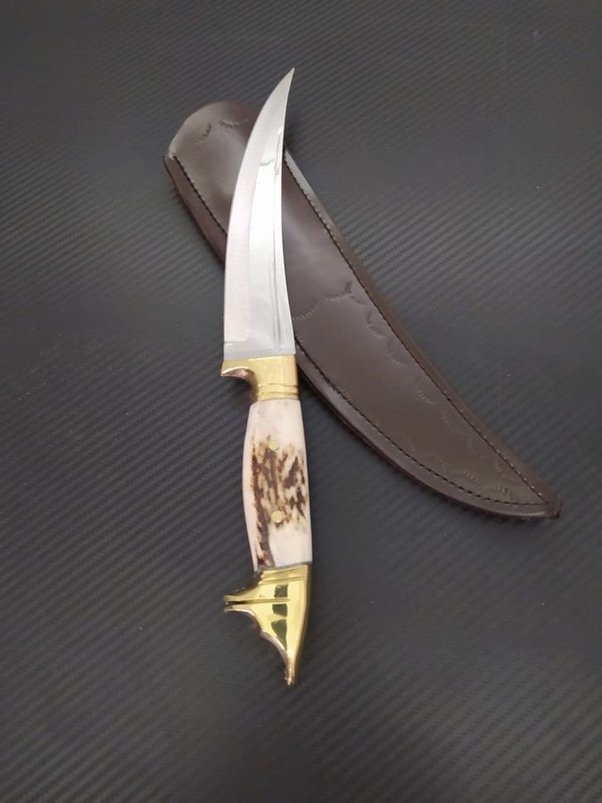 Deer Antler Hunting Knife  Stag Horn Knife  Handmade Custom Knife 