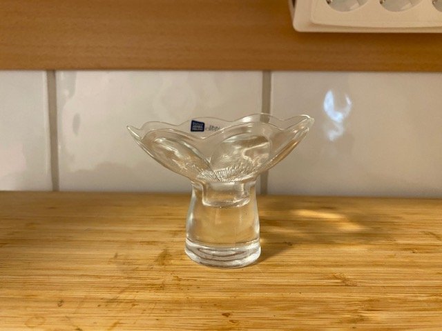 Arabia Nuutajärvi Finn Crystal ljusstake H 7 cm Leinikki Kerttu Nurminen