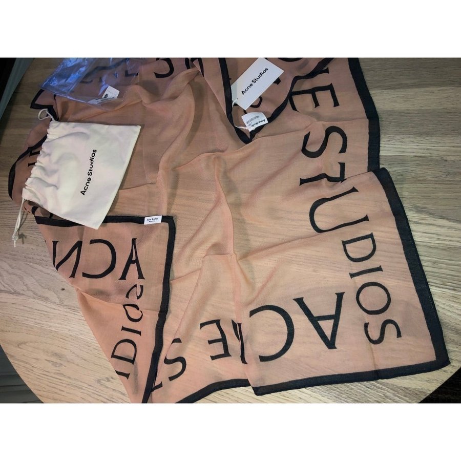 ACNE STUDIOS VARBONE LOGO WOOL SCARF ULLSJAL SJAL ULL