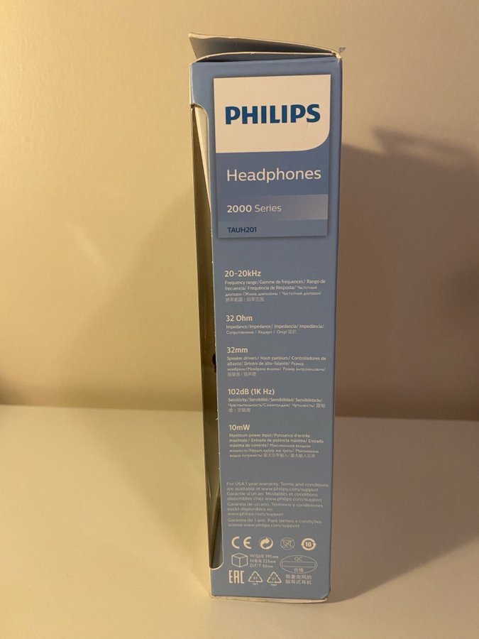 PHILIPS hörlurar 2000 Series TAUH201 On-Ear NYA