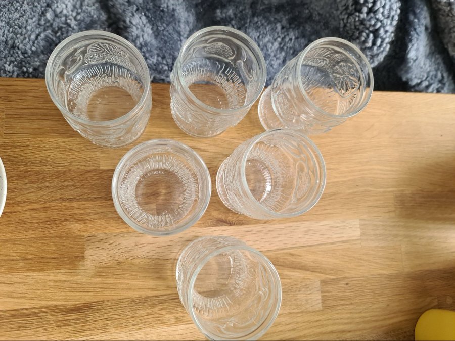 Vintage Tillbringare Kanna Saft Bringare Karaff + 6 GLAS !