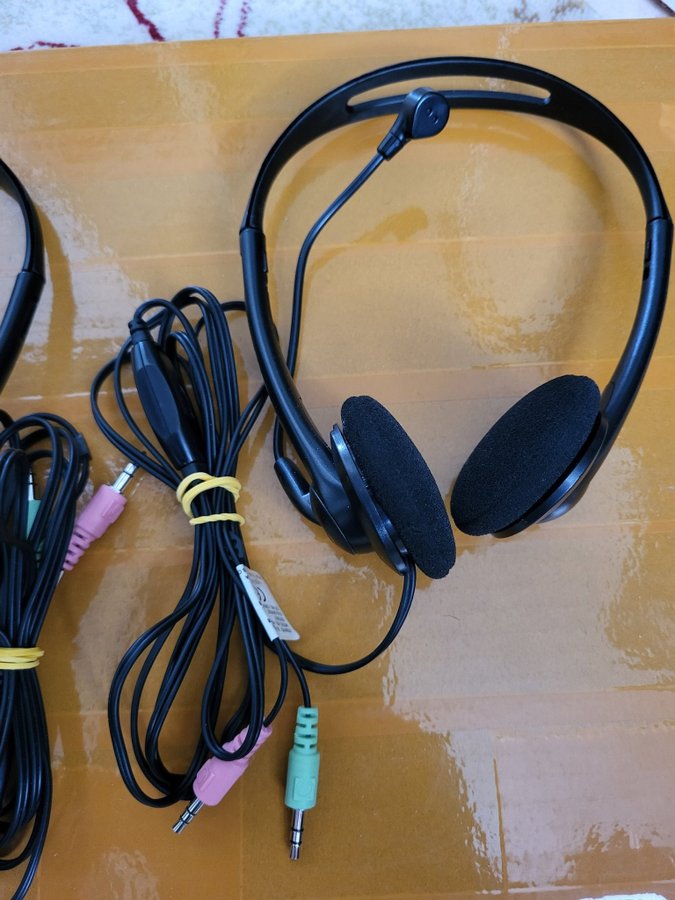 Headset Exibel hörlurar och mikrofon 2st