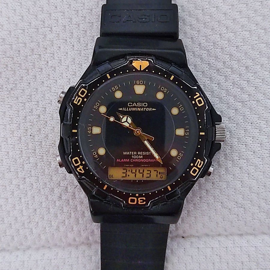 First casio digi ana vintage diver illumination made in japan 1987