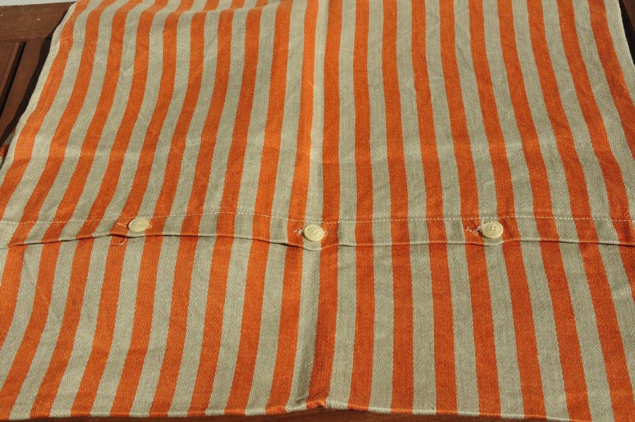 Klassbols orange/beige örngott/kuddfodral 2 st 45x55 cm100% linne
