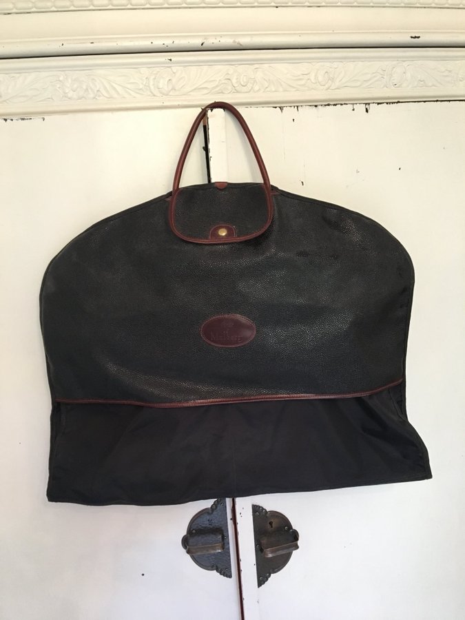 Mulberry svart kostymväska suit garment carrier scotch grain läder