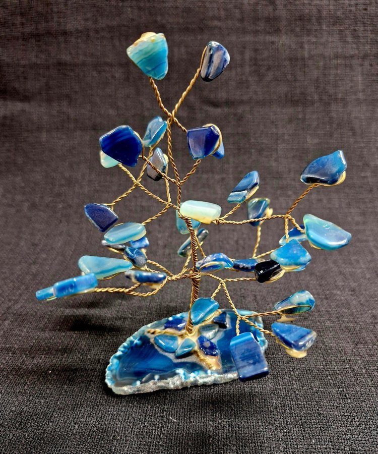 Träd Syntetisk kristall  mässing tråd Livets träd handgjorda