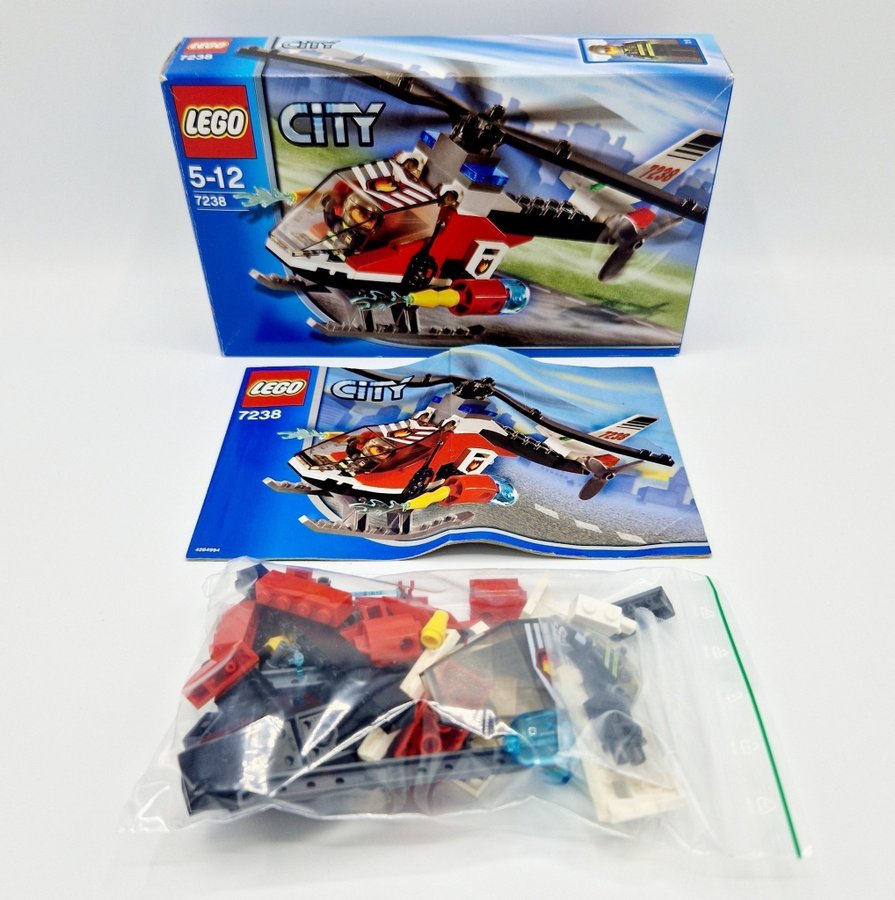 LEGO 7238 - CIty - Fire Helicopter - 100% Komplett