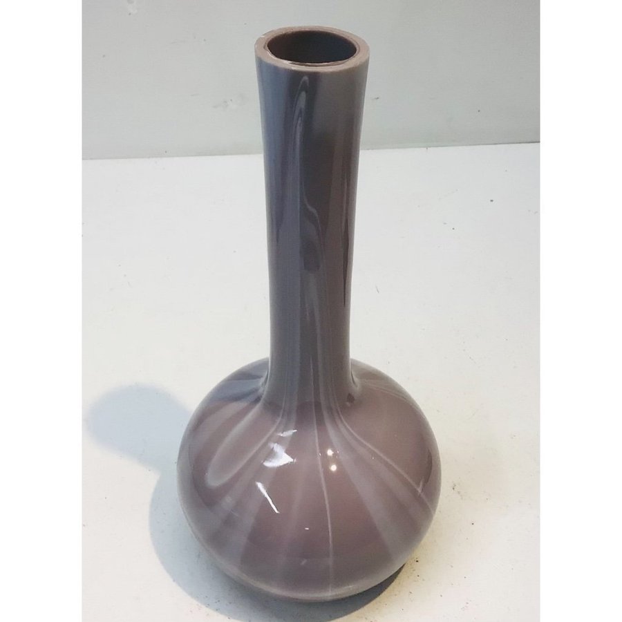 Retro Vintage Vacker stor Melerad Bulb vas från Glimma glasbruk i fint skick!