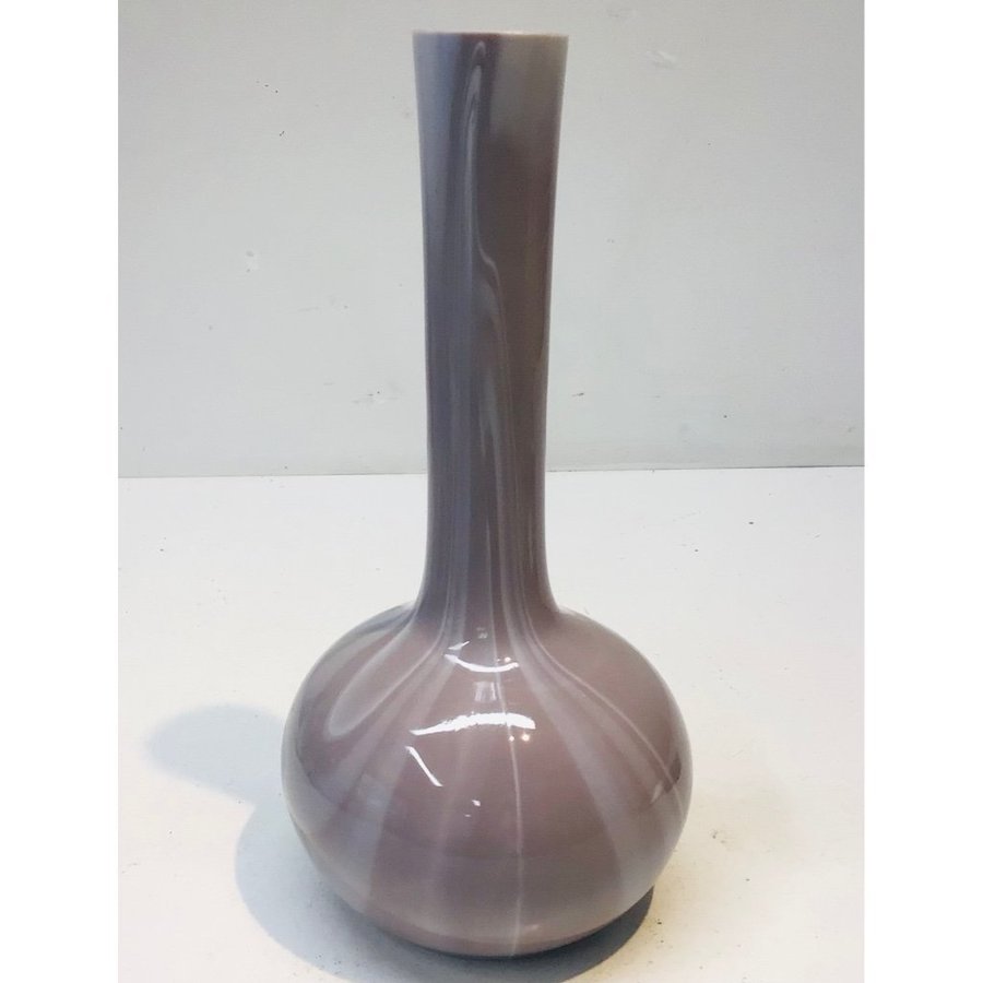 Retro Vintage Vacker stor Melerad Bulb vas från Glimma glasbruk i fint skick!