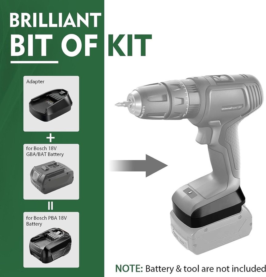 NY Batteriadapter för Bosch Multi Tool | 18V 609/10 till 1810/30 | Nypris 319kr